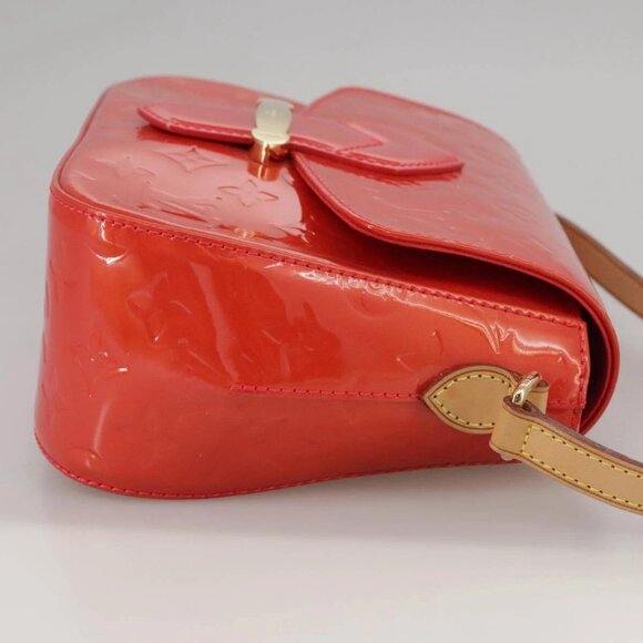 LOUIS VUITTON Vernis Bell FlowerGM Bag Rouge Grunadine M91729 LV Auth 106158V - Picture 6 of 16
